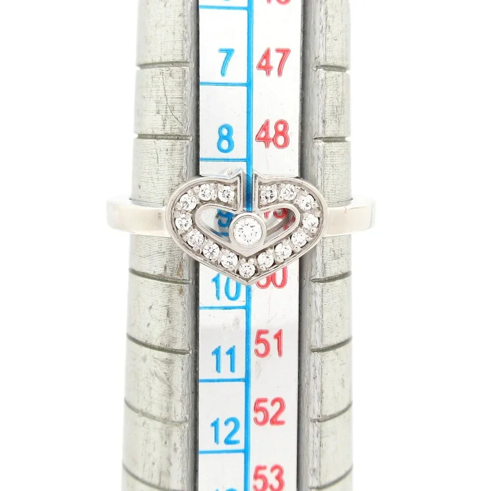 Cartier C Heart Ring 18K White Gold Diamond